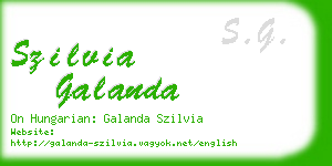 szilvia galanda business card